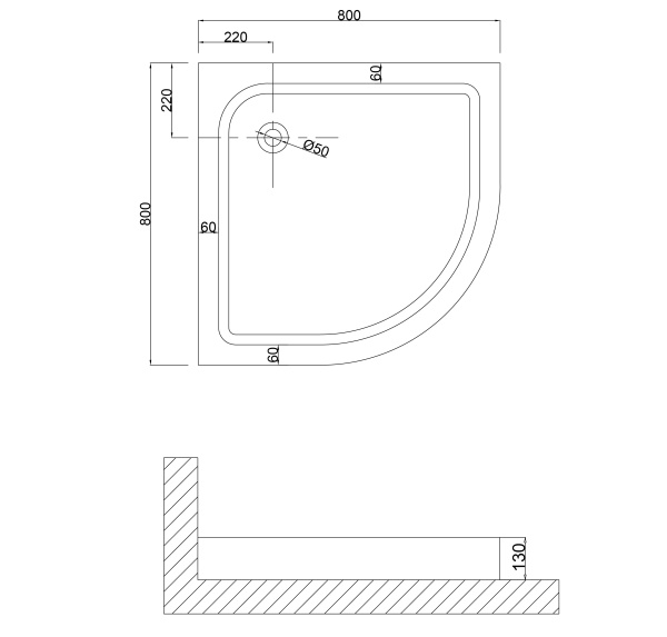 Поддон для душа Niagara Nova NG-80-80 RUS 80х80х17